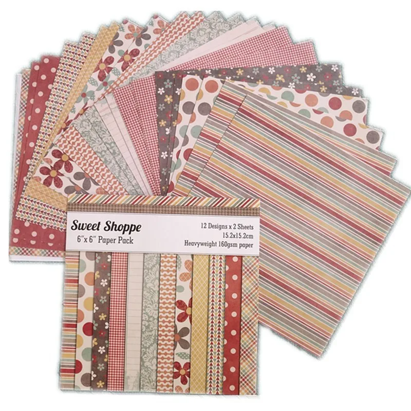 Hand Account Background Paper Material Paper 6 Inch DIY Photo Album Background Paper Single Side -12 Figure * 1/set Of Cards  Best Selling display picture 9