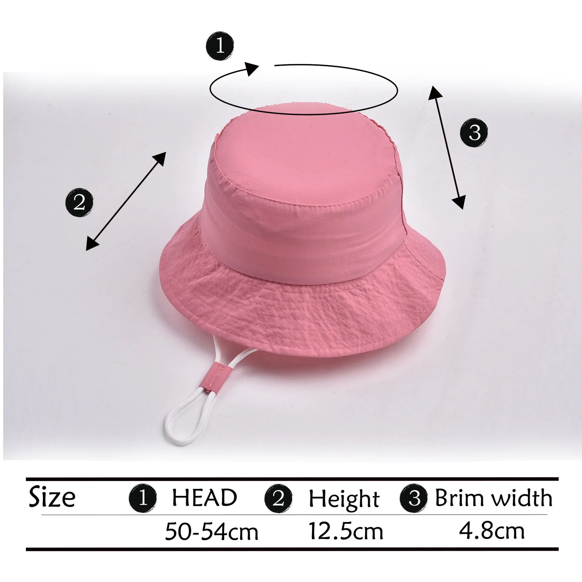 Children Unisex Cute Pastoral Solid Color Drawstring Bucket Hat display picture 5