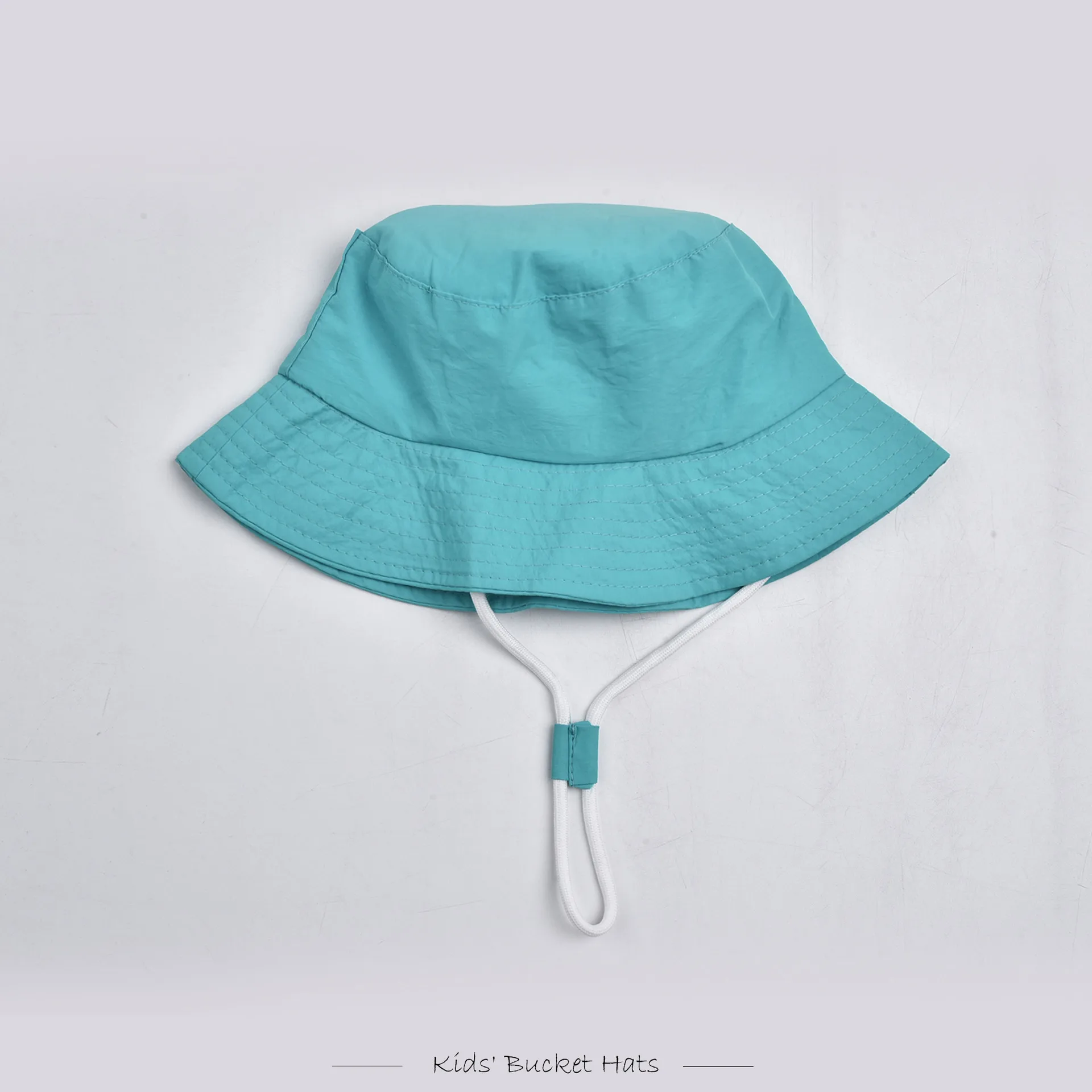 Children Unisex Cute Pastoral Solid Color Drawstring Bucket Hat display picture 17
