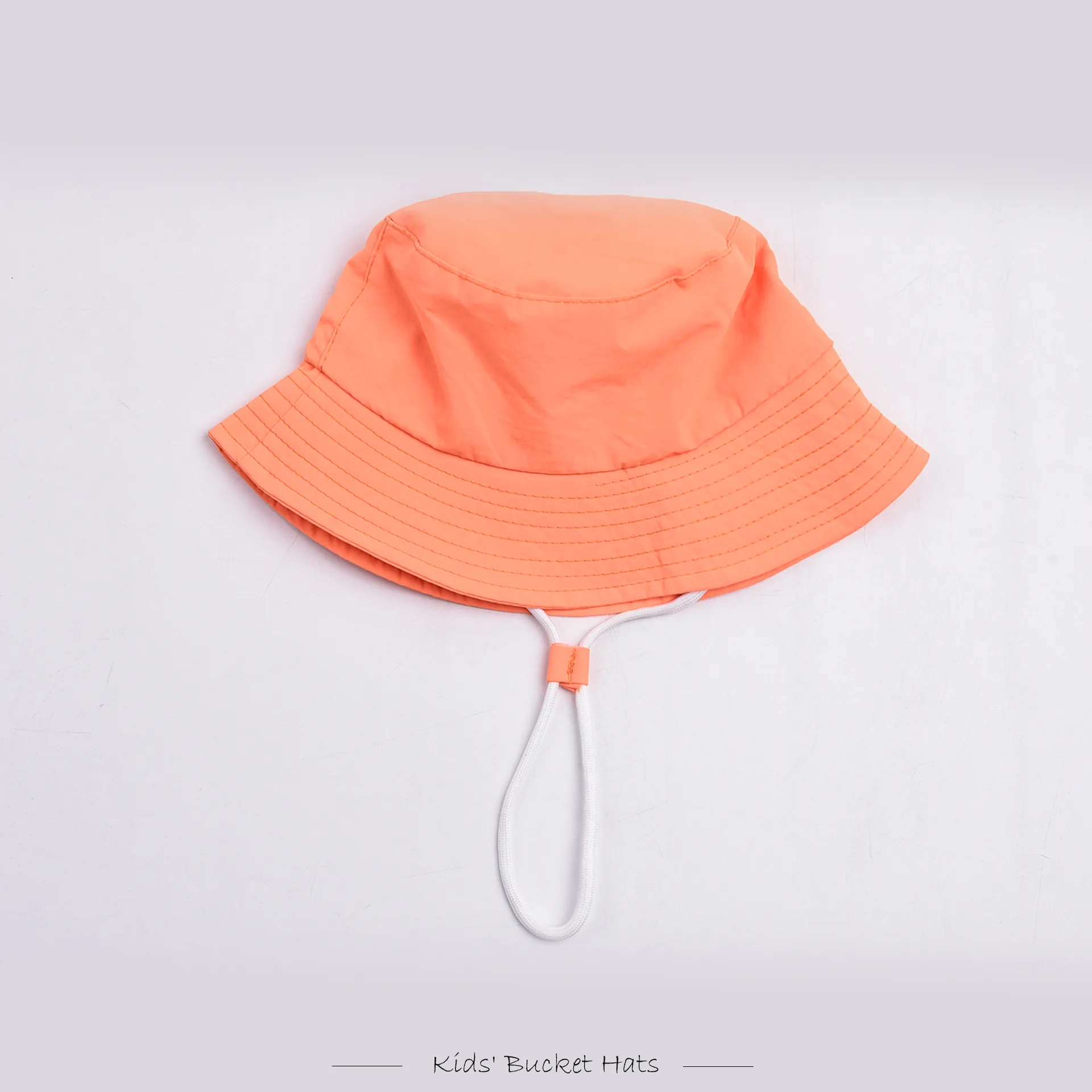 Children Unisex Cute Pastoral Solid Color Drawstring Bucket Hat display picture 21
