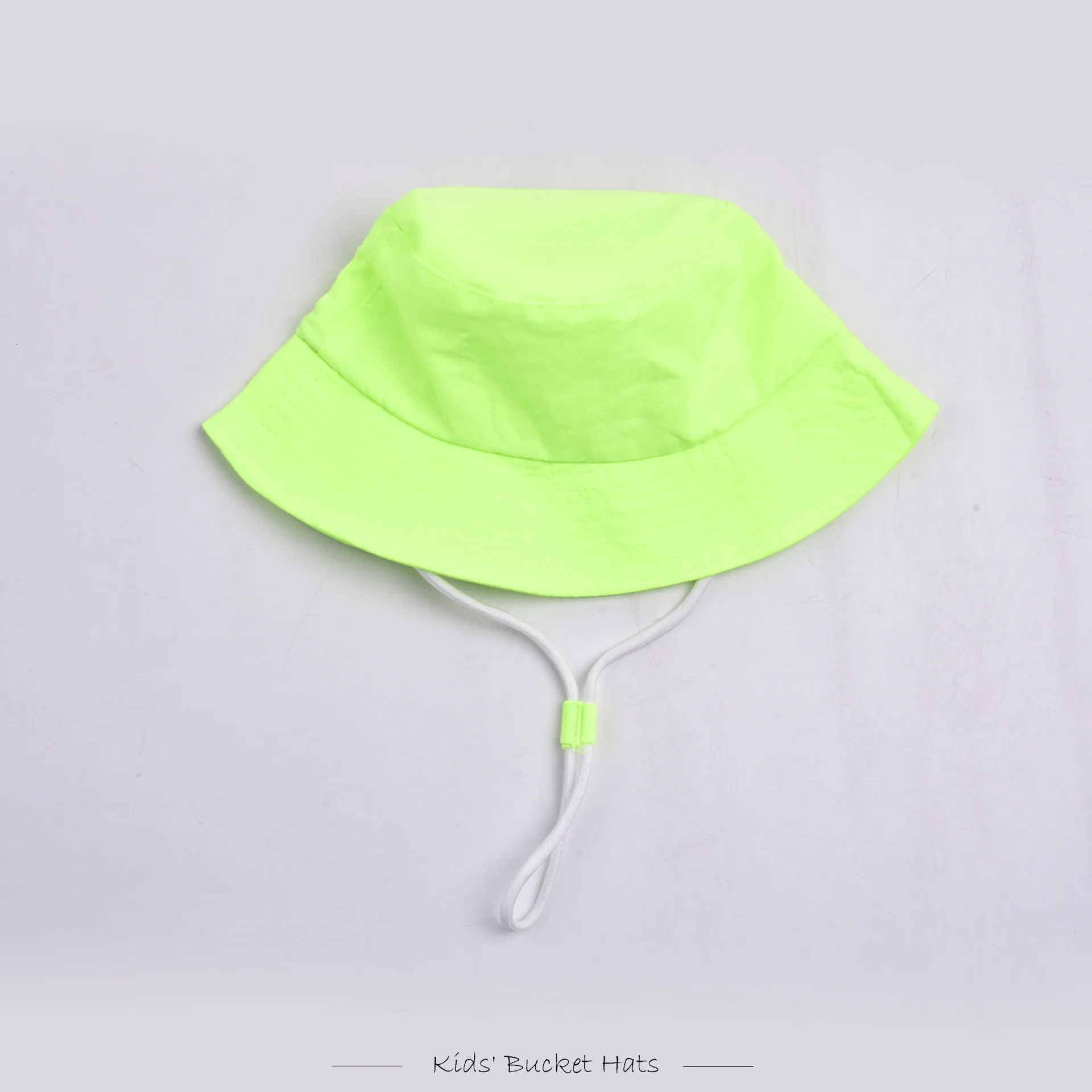 Children Unisex Cute Pastoral Solid Color Drawstring Bucket Hat display picture 16