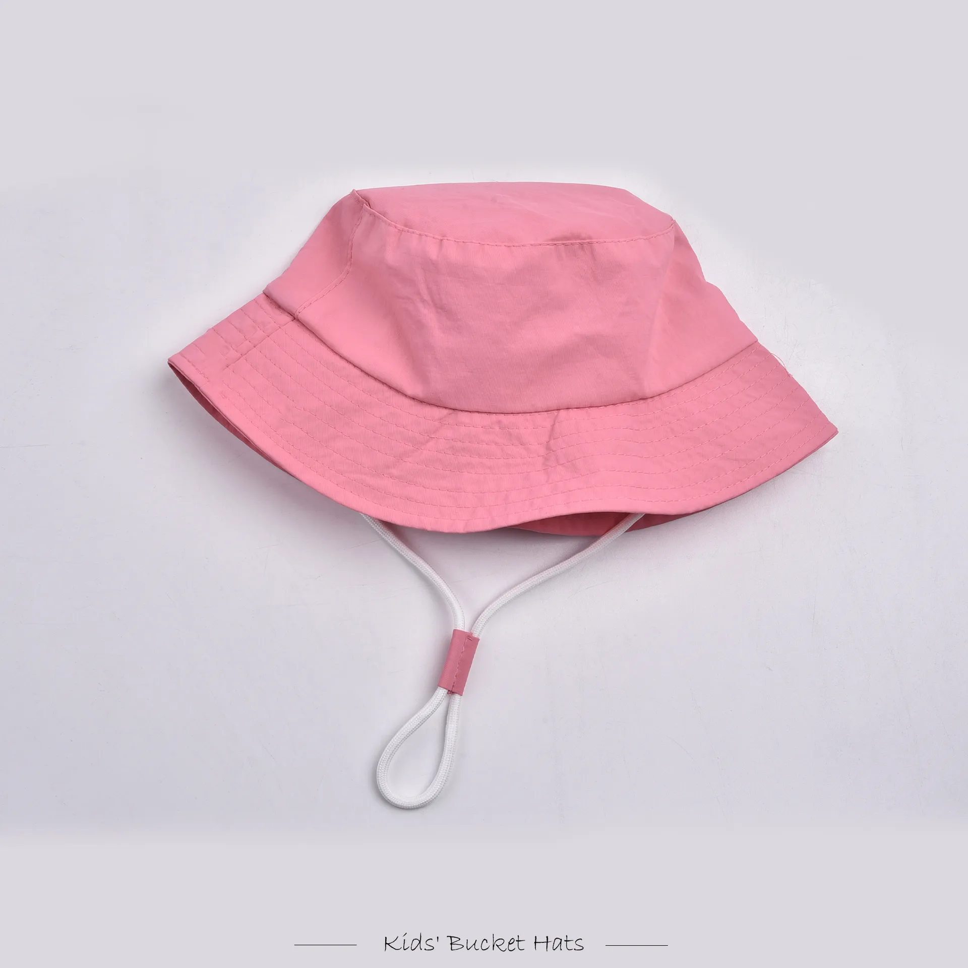 Children Unisex Cute Pastoral Solid Color Drawstring Bucket Hat display picture 22