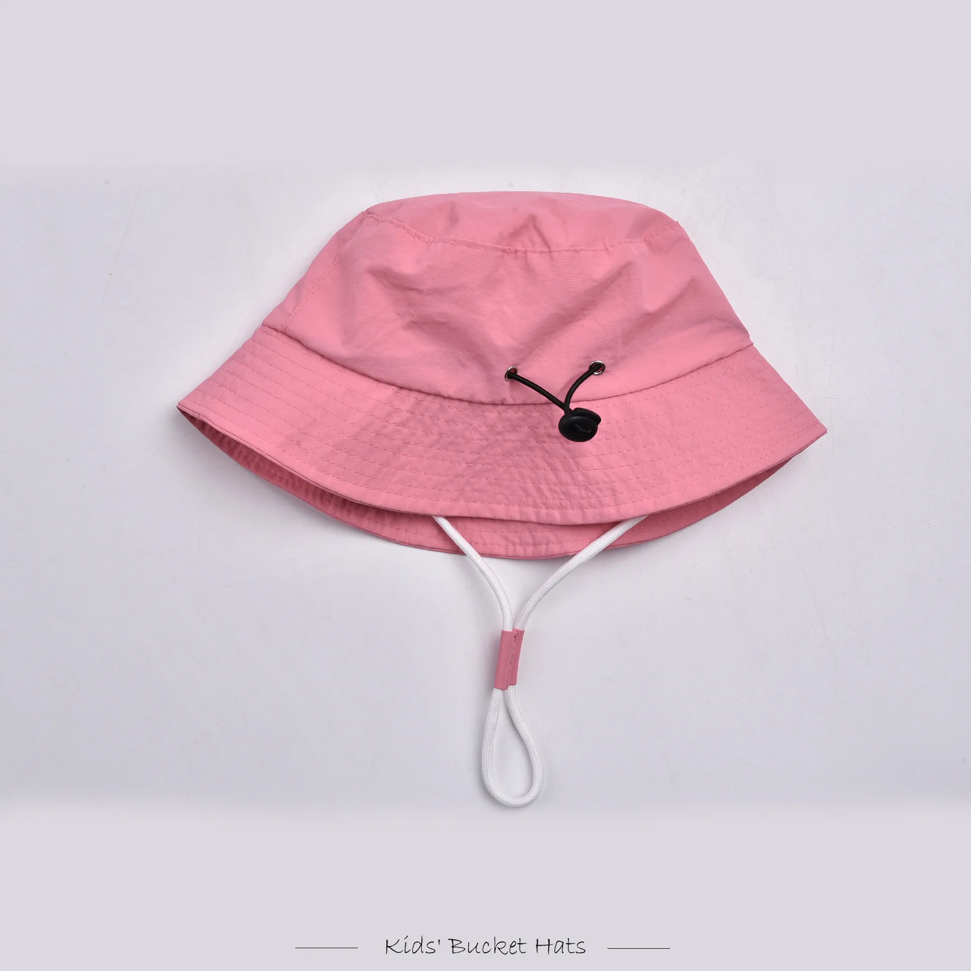 Children Unisex Cute Pastoral Solid Color Drawstring Bucket Hat display picture 25