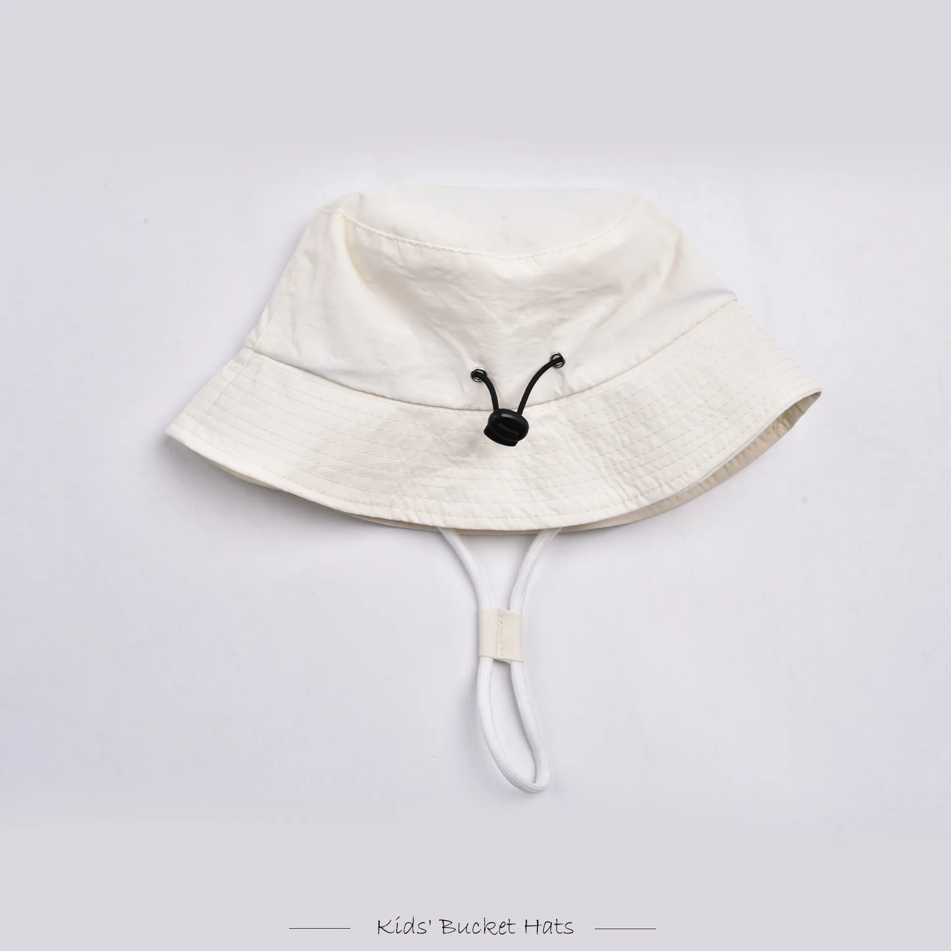 Children Unisex Cute Pastoral Solid Color Drawstring Bucket Hat display picture 26