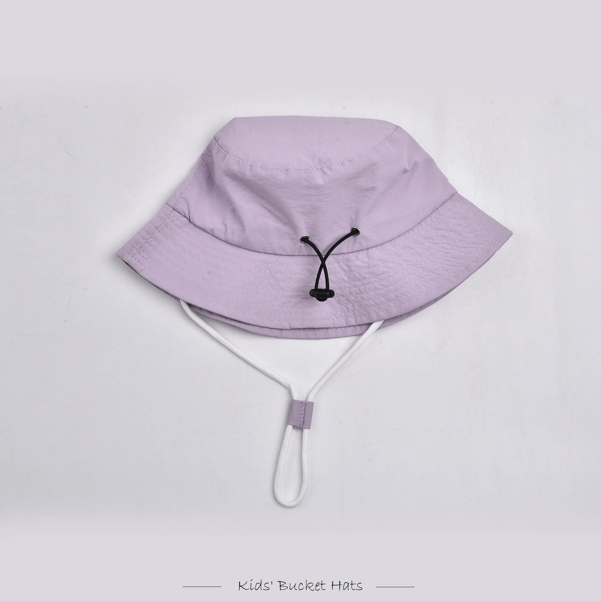 Children Unisex Cute Pastoral Solid Color Drawstring Bucket Hat display picture 27