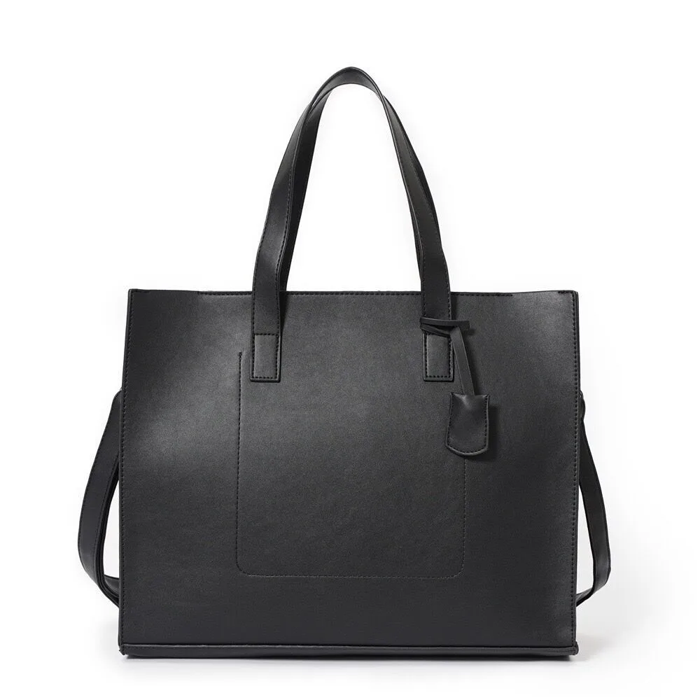 Korean Style Horizontal Fashionable PU Leather TOTE Bag Trendy Crossbody Handbag Men's Shoulder Bag Vintage TOTE Bag display picture 1