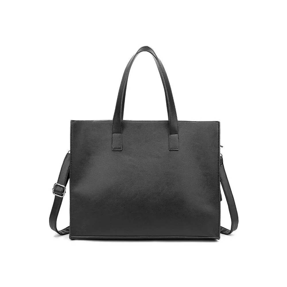 Korean Style Horizontal Fashionable PU Leather TOTE Bag Trendy Crossbody Handbag Men's Shoulder Bag Vintage TOTE Bag display picture 2