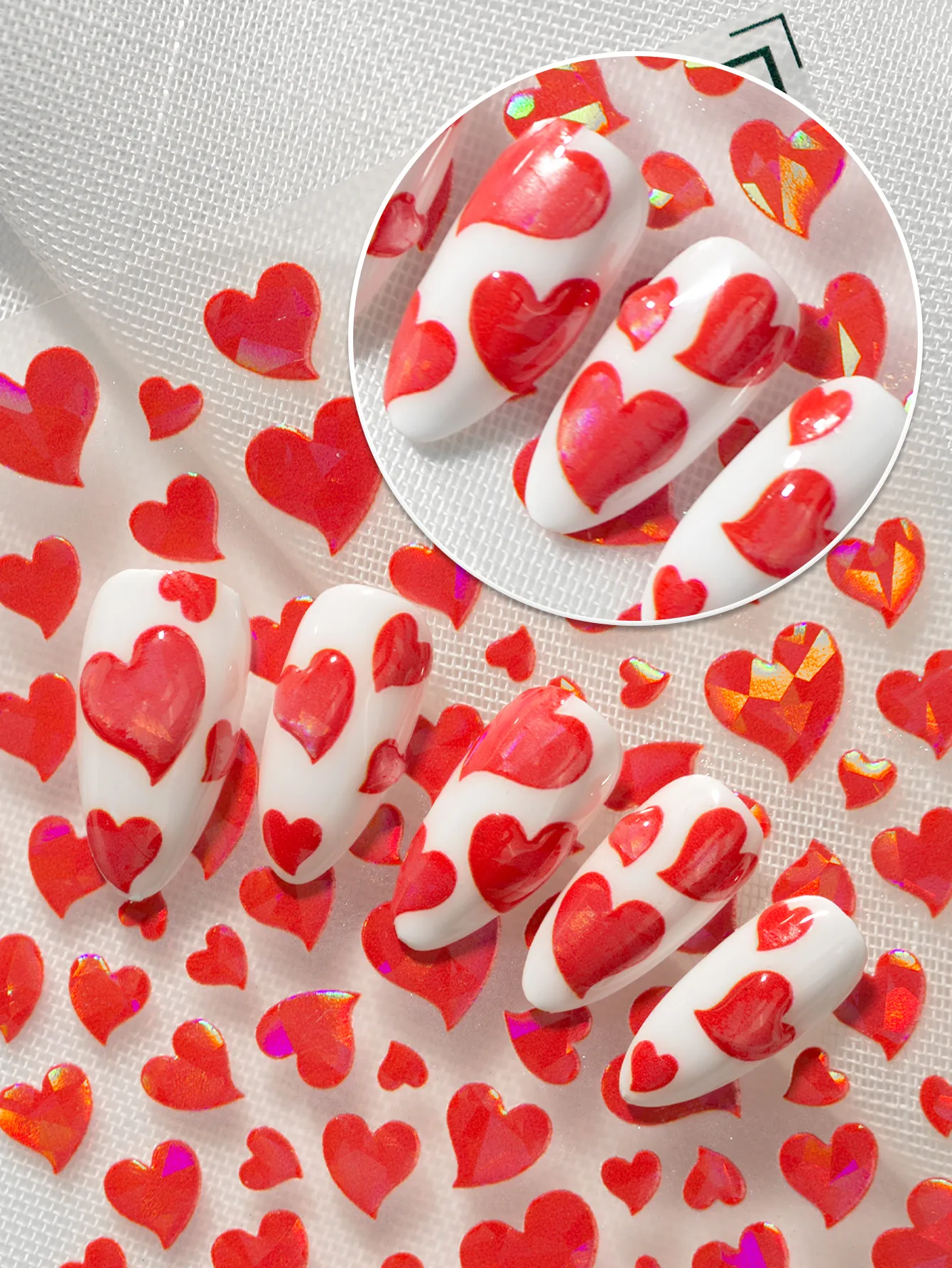 IG Style Cartoon Style Cute Heart Shape Nail Stickers Nail Decoration Accessories display picture 1