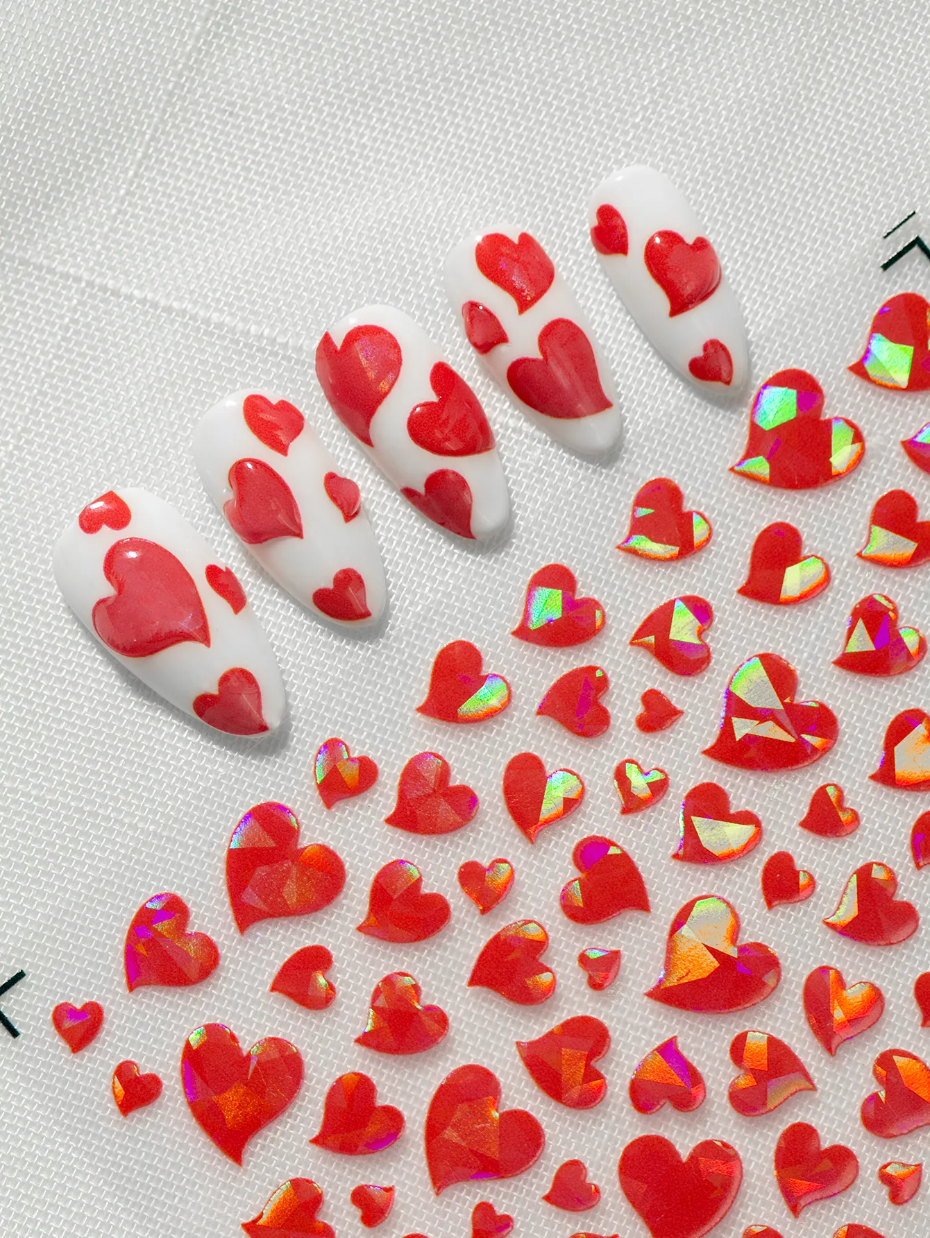 IG Style Cartoon Style Cute Heart Shape Nail Stickers Nail Decoration Accessories display picture 3