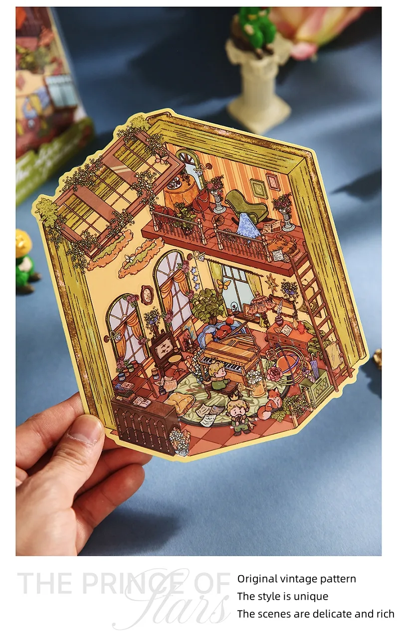 Cartoon Character Learning Collage PVC Paper Cartoon Style Preppy Style Maximalism Stickers display picture 3