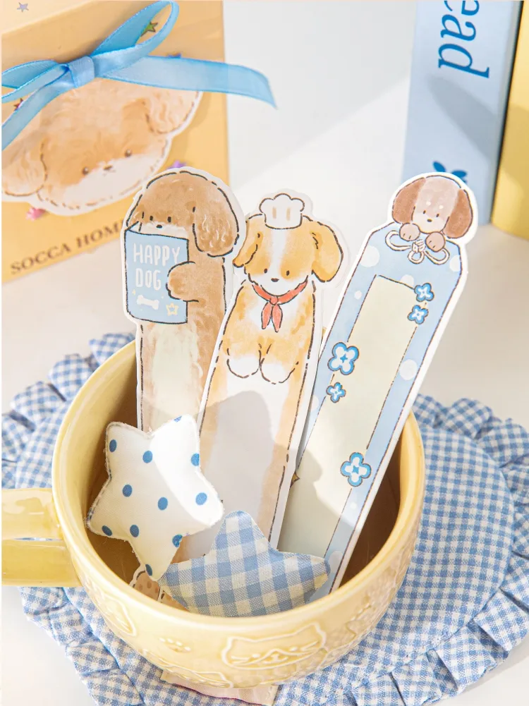 Animal Cartoon Cat Class Learning School Paper Cartoon Style Cute Preppy Style Bookmark display picture 3