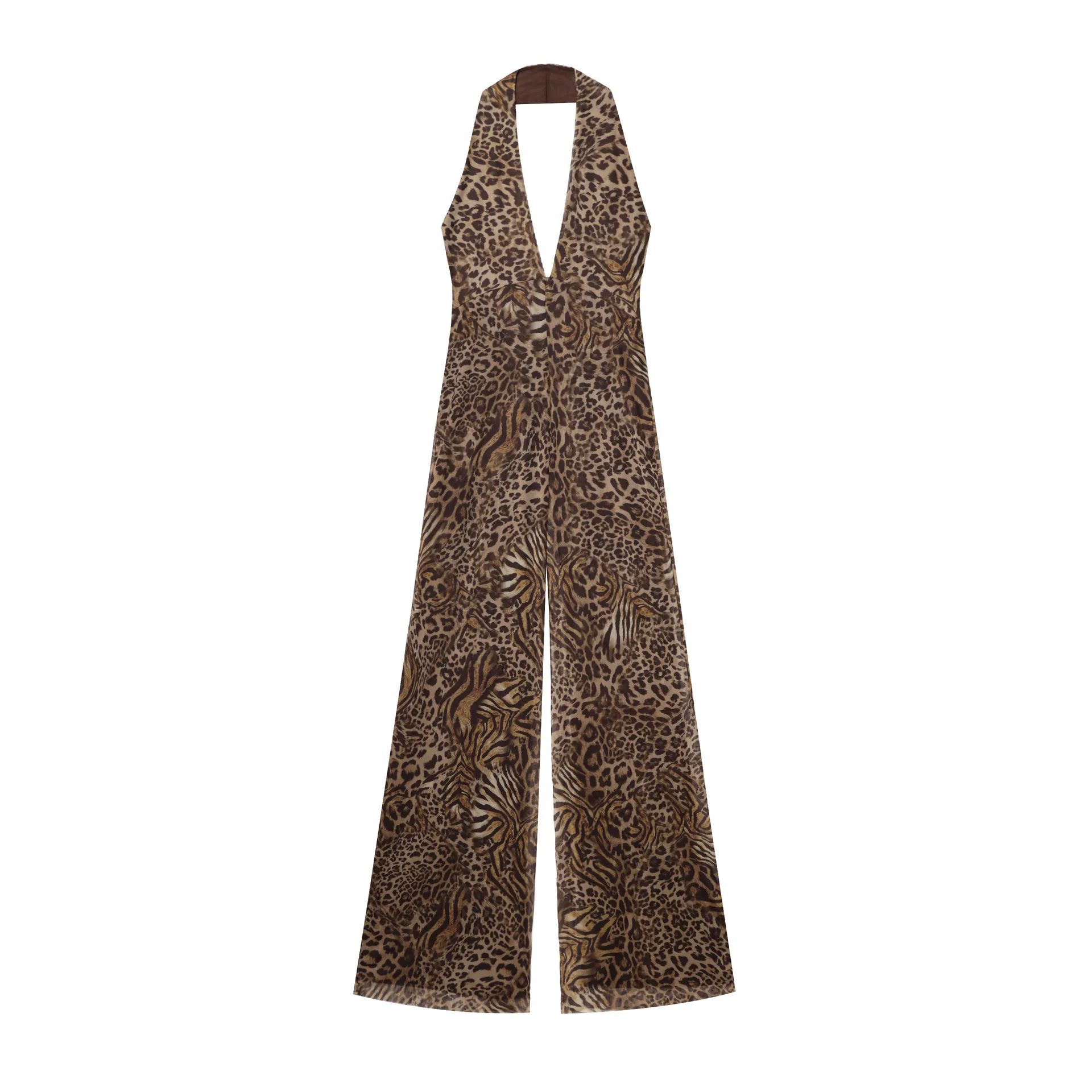 Women's Weekend Simple Style Classic Style Leopard Full Length Jumpsuits display picture 1