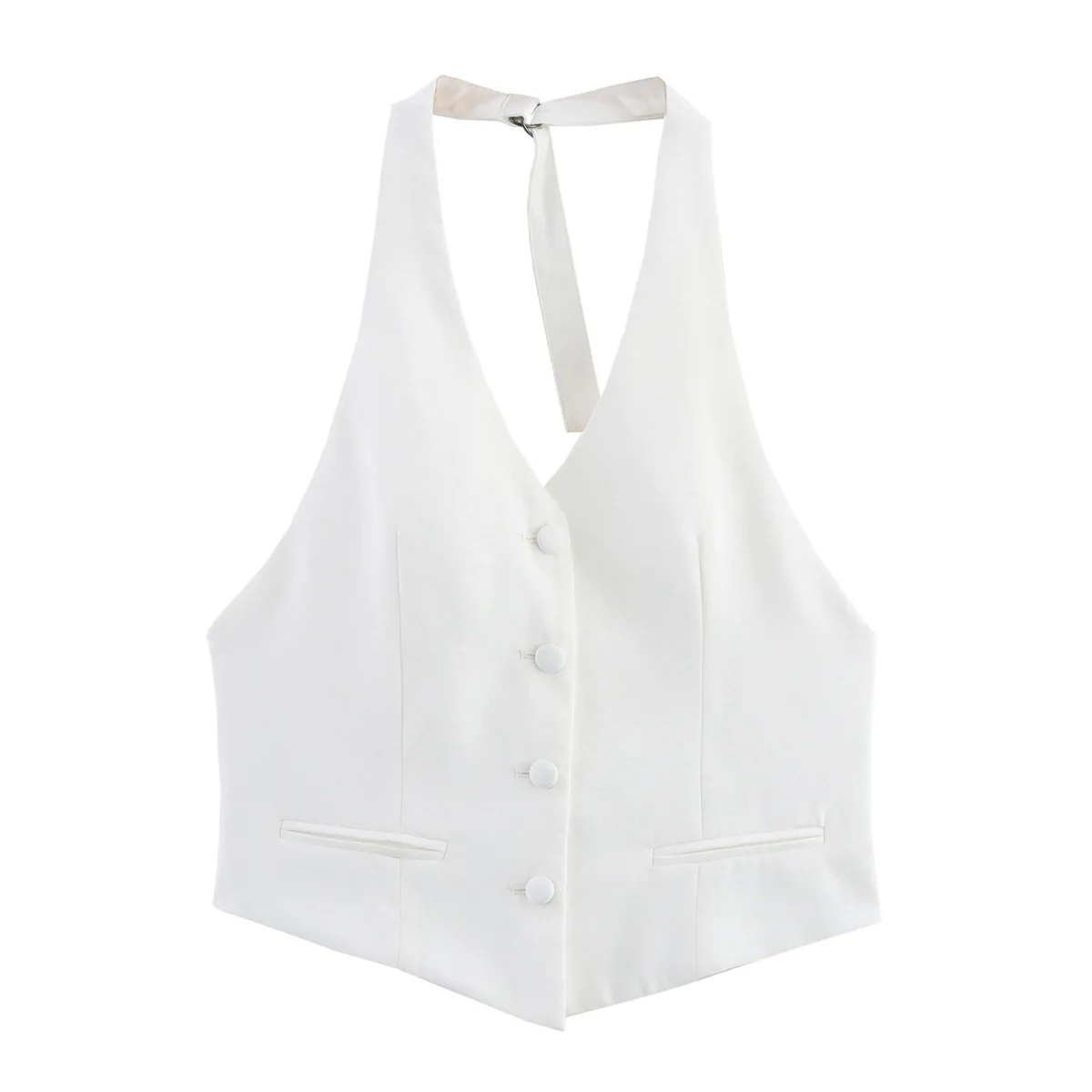 Women's Vest Sleeveless Blazers Wind Streetwear Solid Color display picture 3