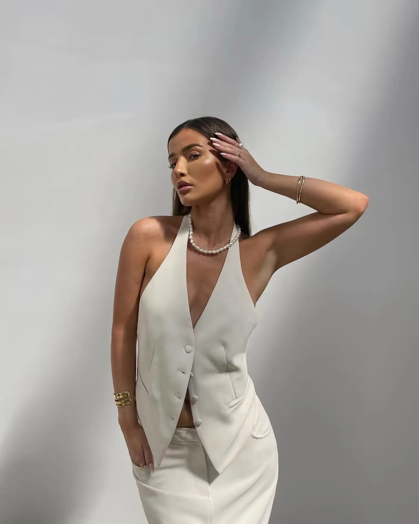Women's Vest Sleeveless Blazers Wind Streetwear Solid Color display picture 2