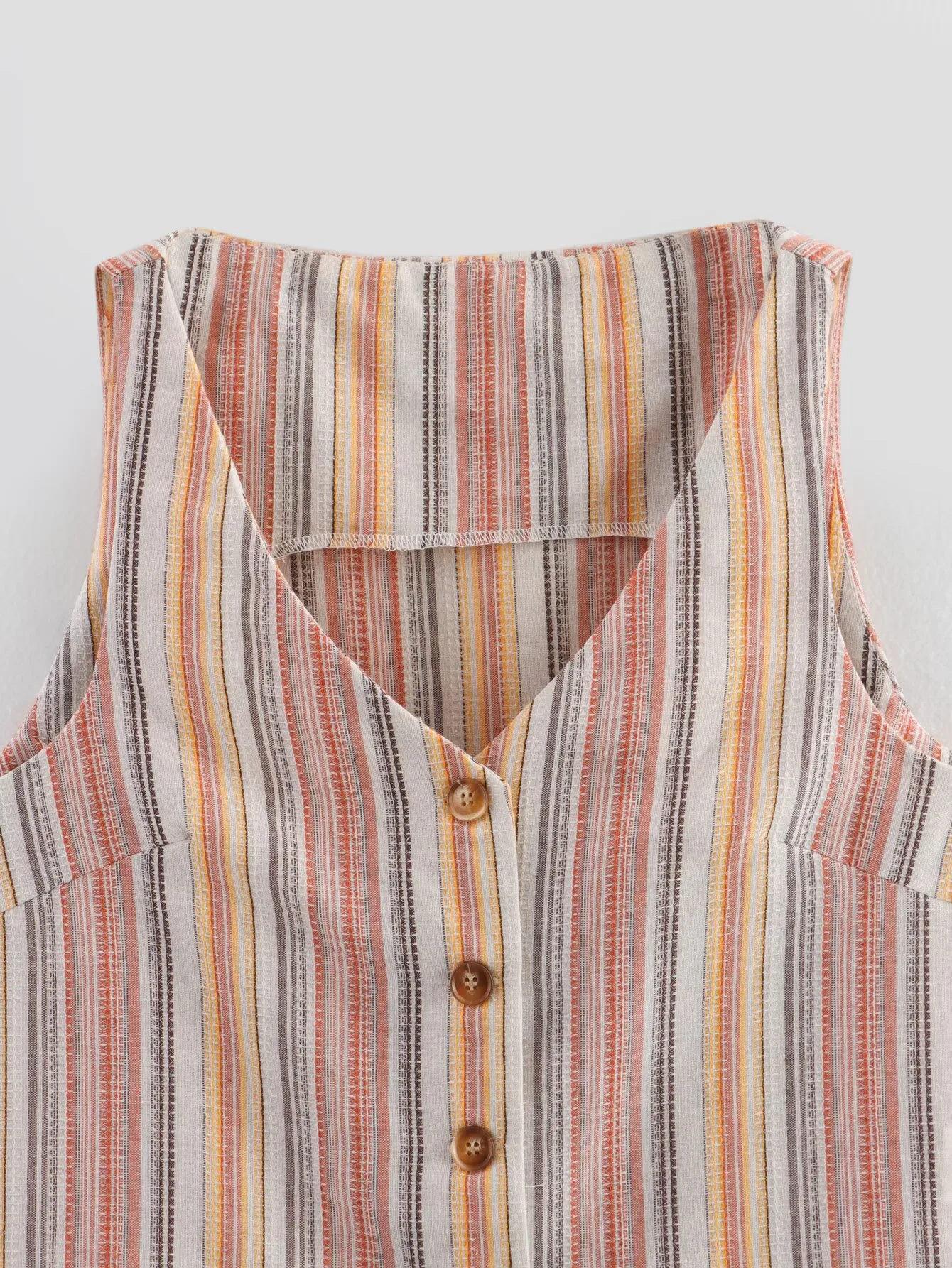 Women's Vest Vest/Vest Sleeveless Blazers Stripe Wind Streetwear Stripe display picture 7