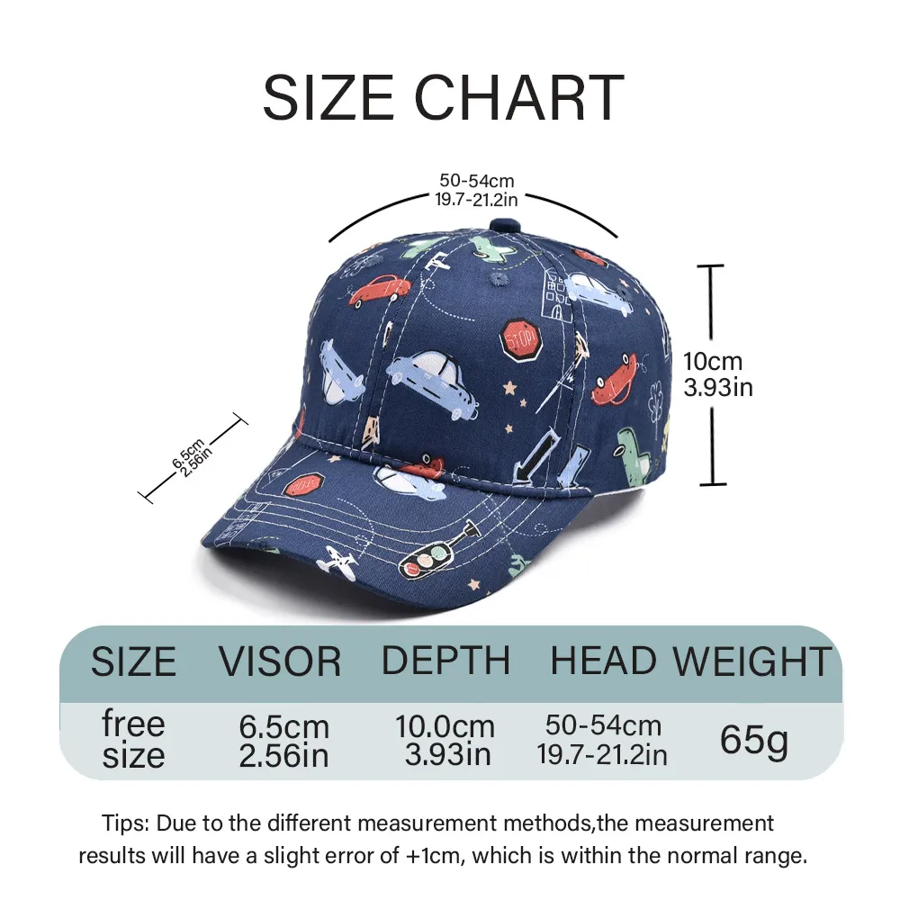 Children Unisex Cute Pastoral Car Printing Baseball Cap display picture 3