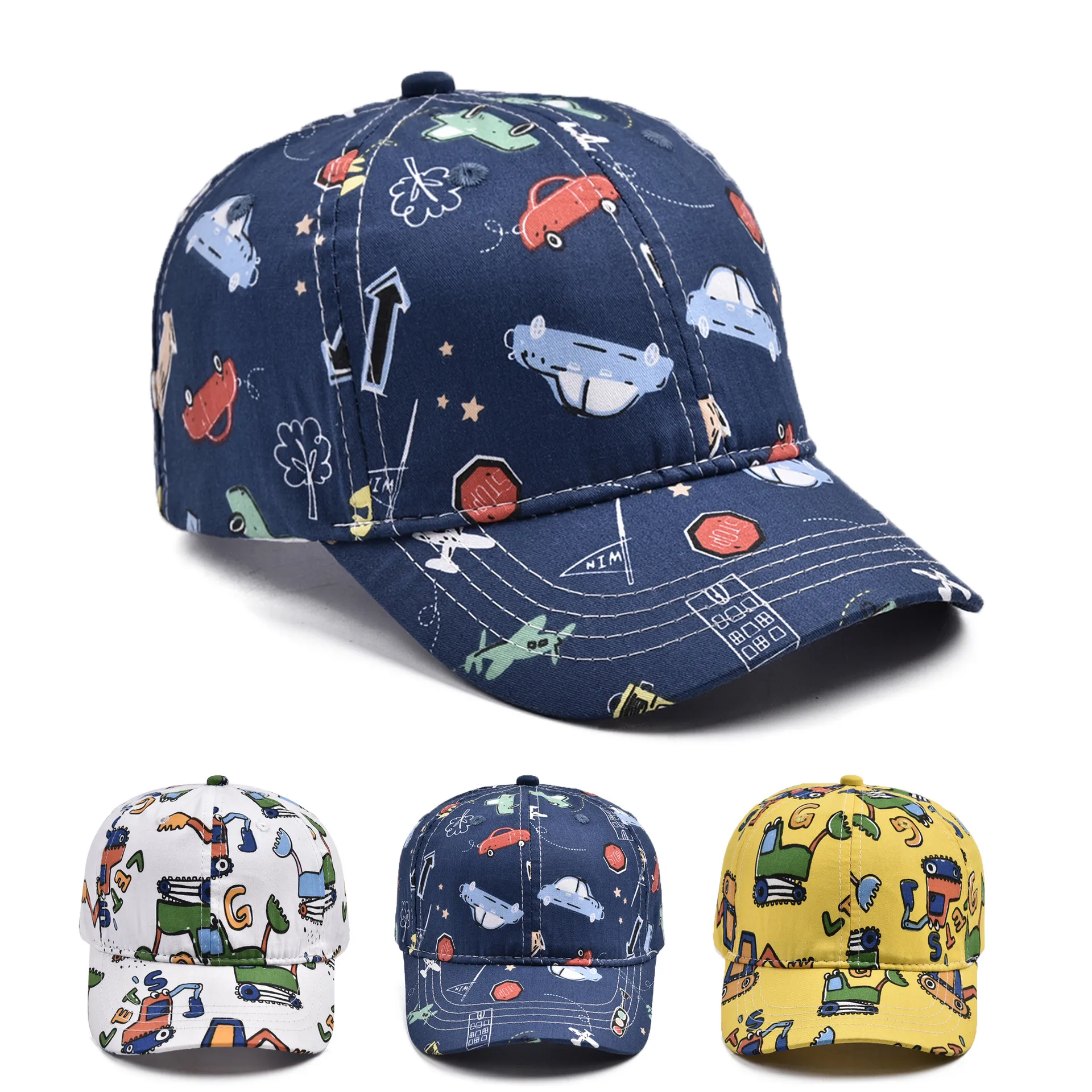 Children Unisex Cute Pastoral Car Printing Baseball Cap display picture 7
