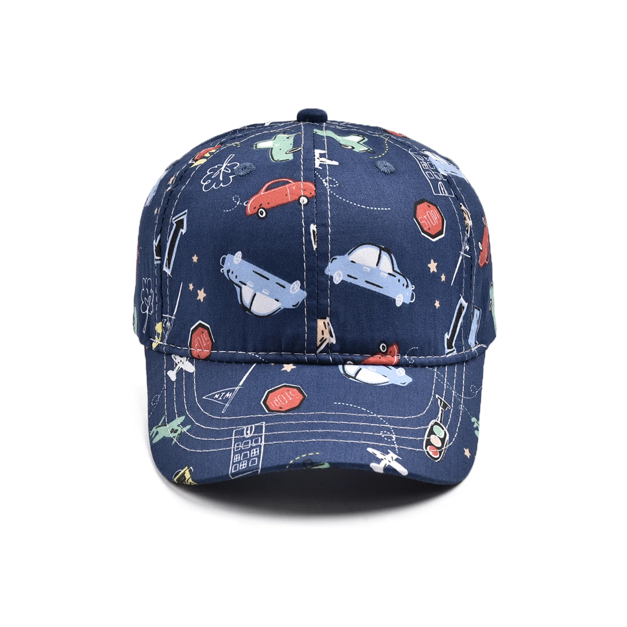 Children Unisex Cute Pastoral Car Printing Baseball Cap display picture 4