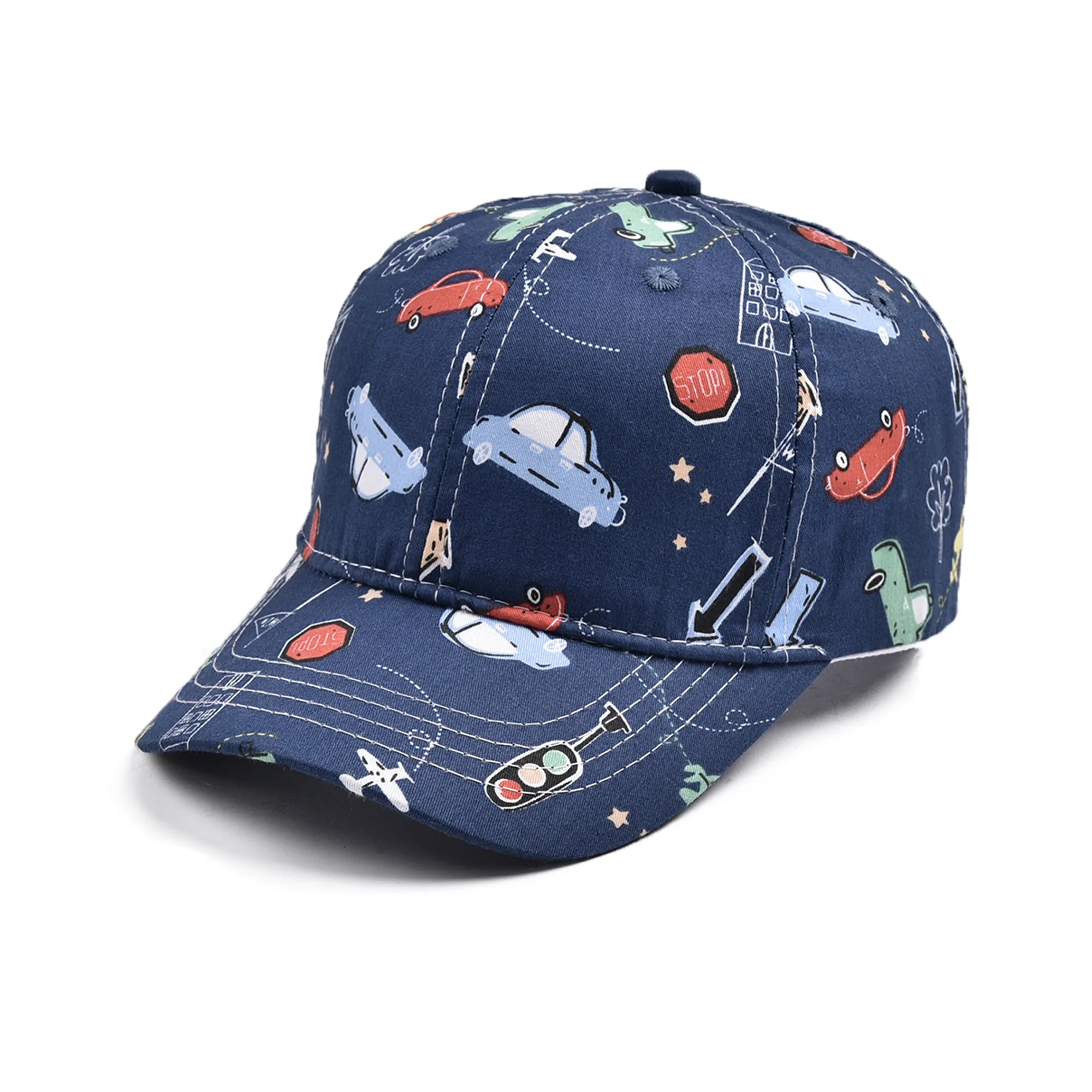 Children Unisex Cute Pastoral Car Printing Baseball Cap display picture 14