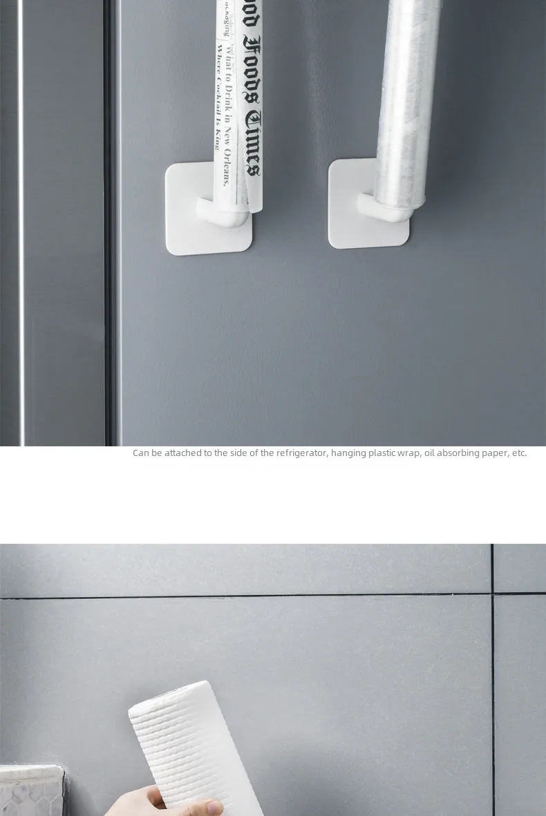 Punch-free Multi-functional Seamless Hook Lazy Rag Rack Kitchen Wall-mounted Tissue Storage Rack Wall Storage Rack display picture 8
