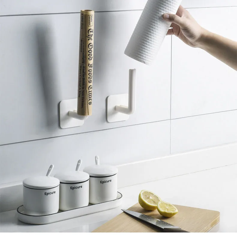 Punch-free Multi-functional Seamless Hook Lazy Rag Rack Kitchen Wall-mounted Tissue Storage Rack Wall Storage Rack display picture 13
