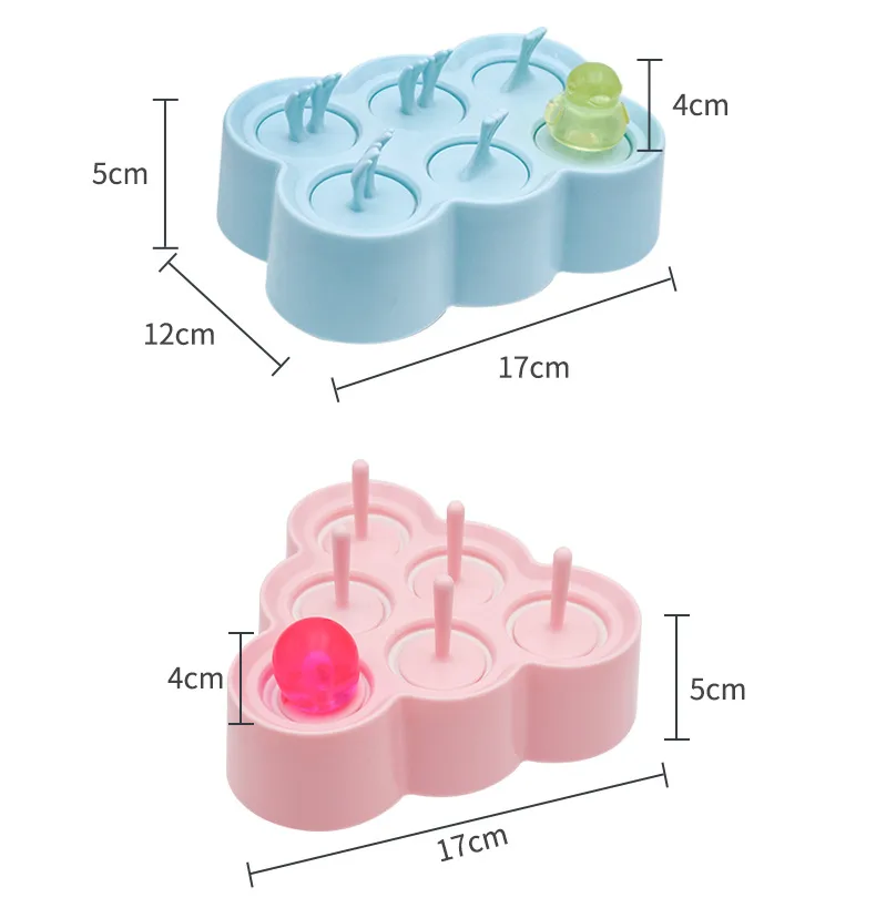 Children's Silicone Ice Cream Mold Mini Ice Cream Mold Home Popsicle Ball DIY Mold Homemade Ice Block Popsicle Mold display picture 4