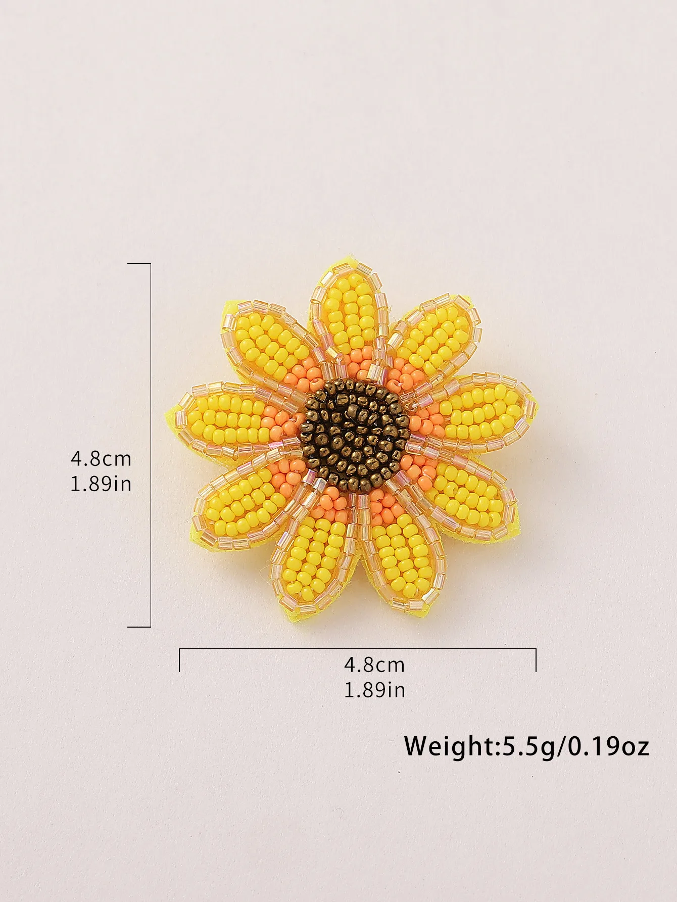 Pastoral Sunflower Mostacilla Cloth Copper Women's Brooches display picture 3
