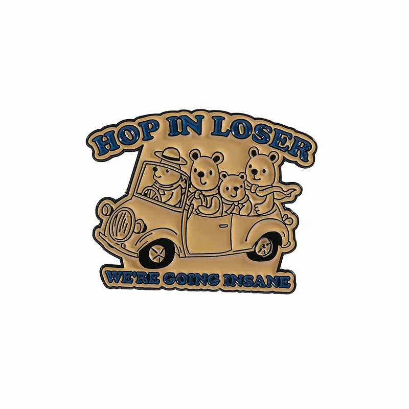 Cartoon Style Cute Bear Cat Alloy Stamping Stoving Varnish Plating Unisex Brooches display picture 20