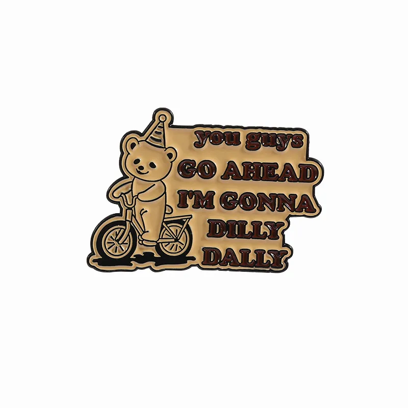 Cartoon Style Cute Bear Cat Alloy Stamping Stoving Varnish Plating Unisex Brooches display picture 22