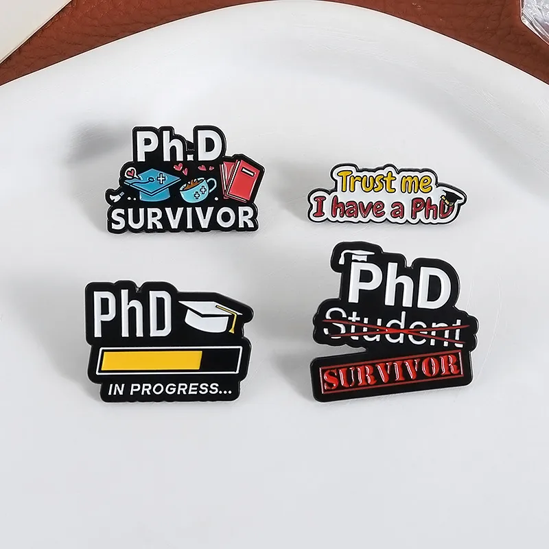 Cartoon Style Book Letter Alloy Stoving Varnish Unisex Brooches display picture 9