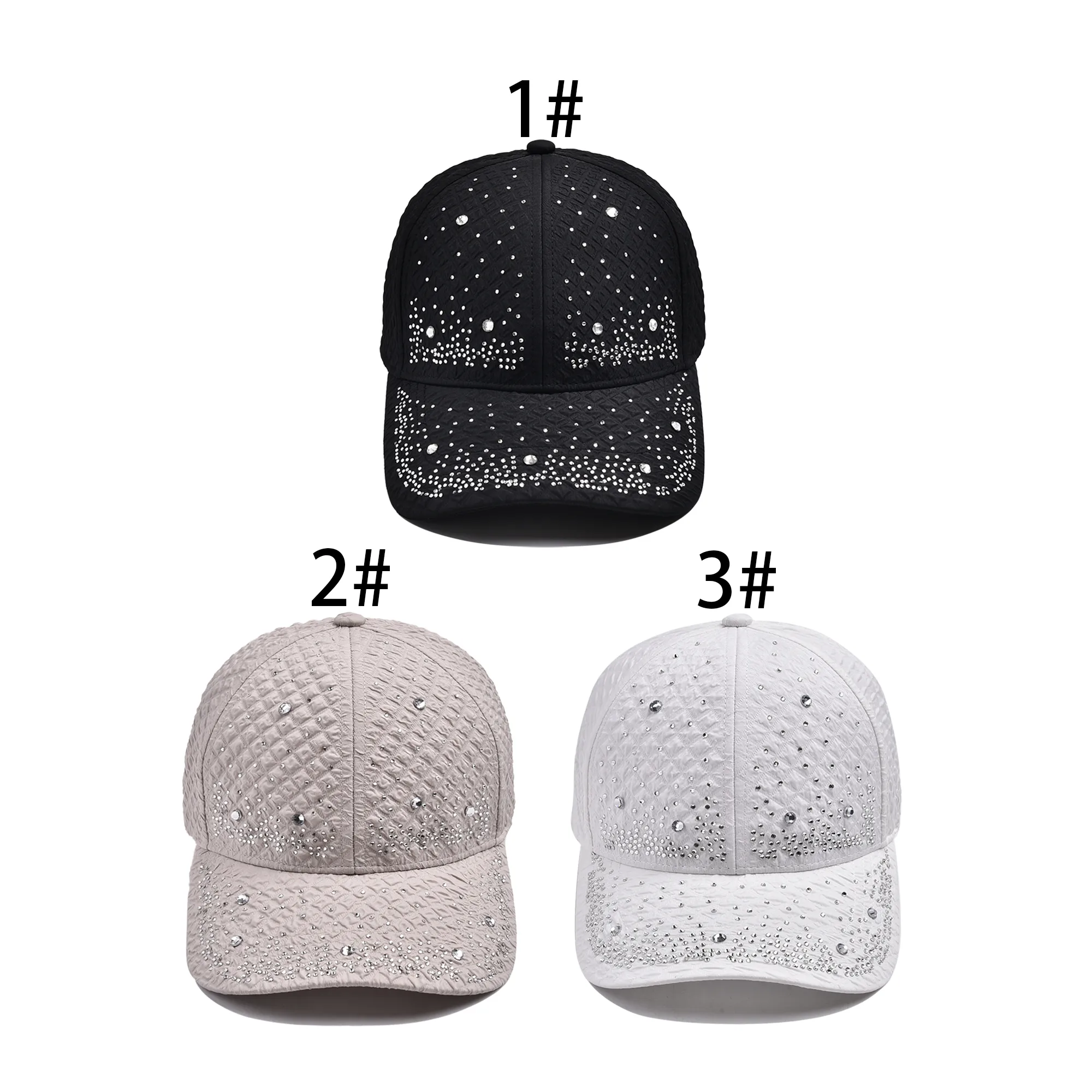 Unisex Glam Streetwear Shiny Diamonds Curved Eaves Baseball Cap display picture 2
