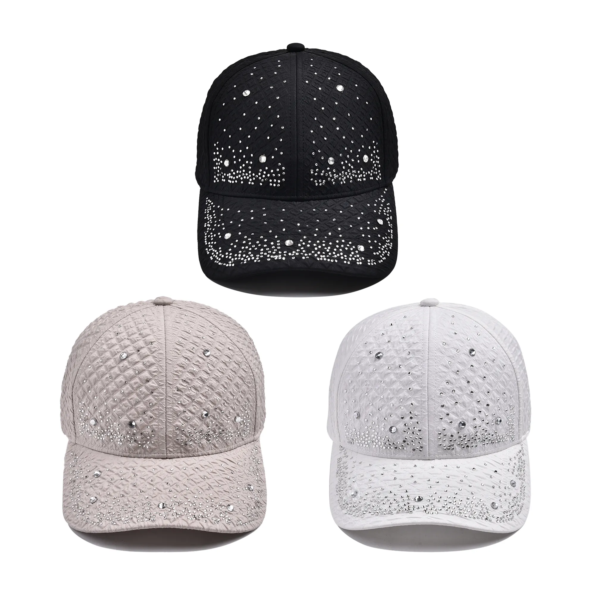 Unisex Glam Streetwear Shiny Diamonds Curved Eaves Baseball Cap display picture 1