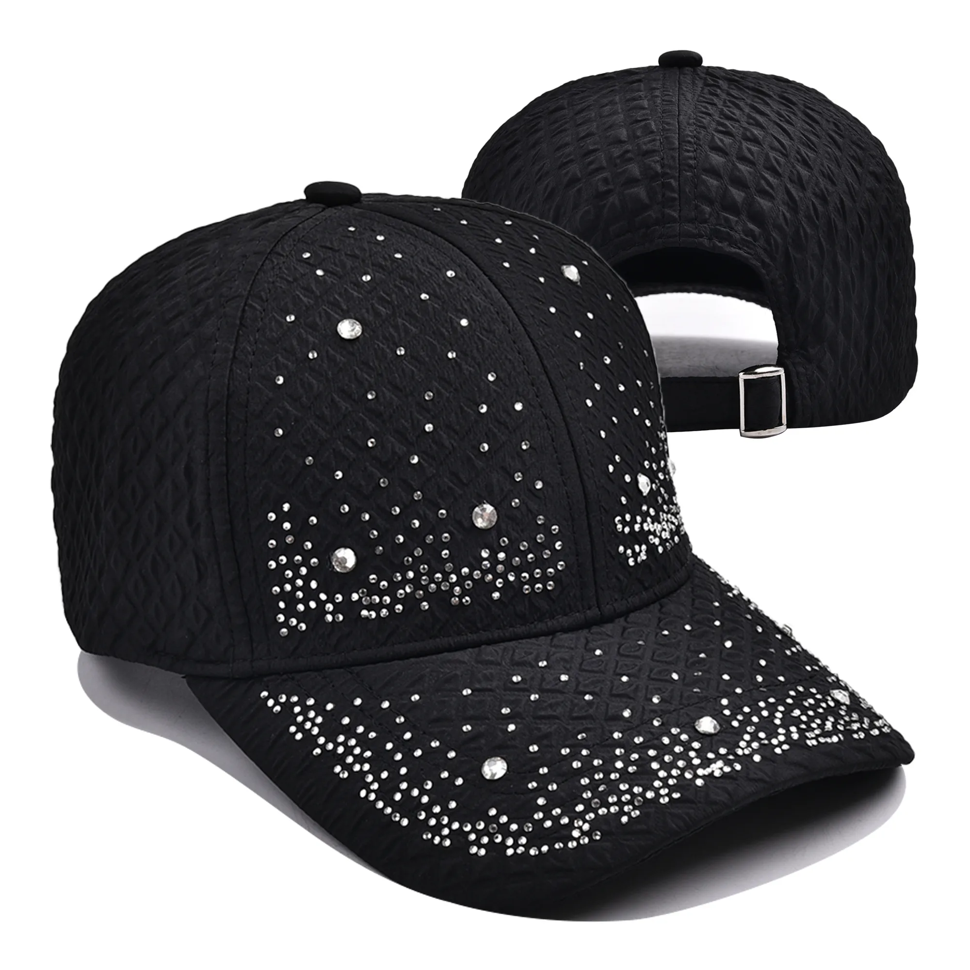 Unisex Glam Streetwear Shiny Diamonds Curved Eaves Baseball Cap display picture 4