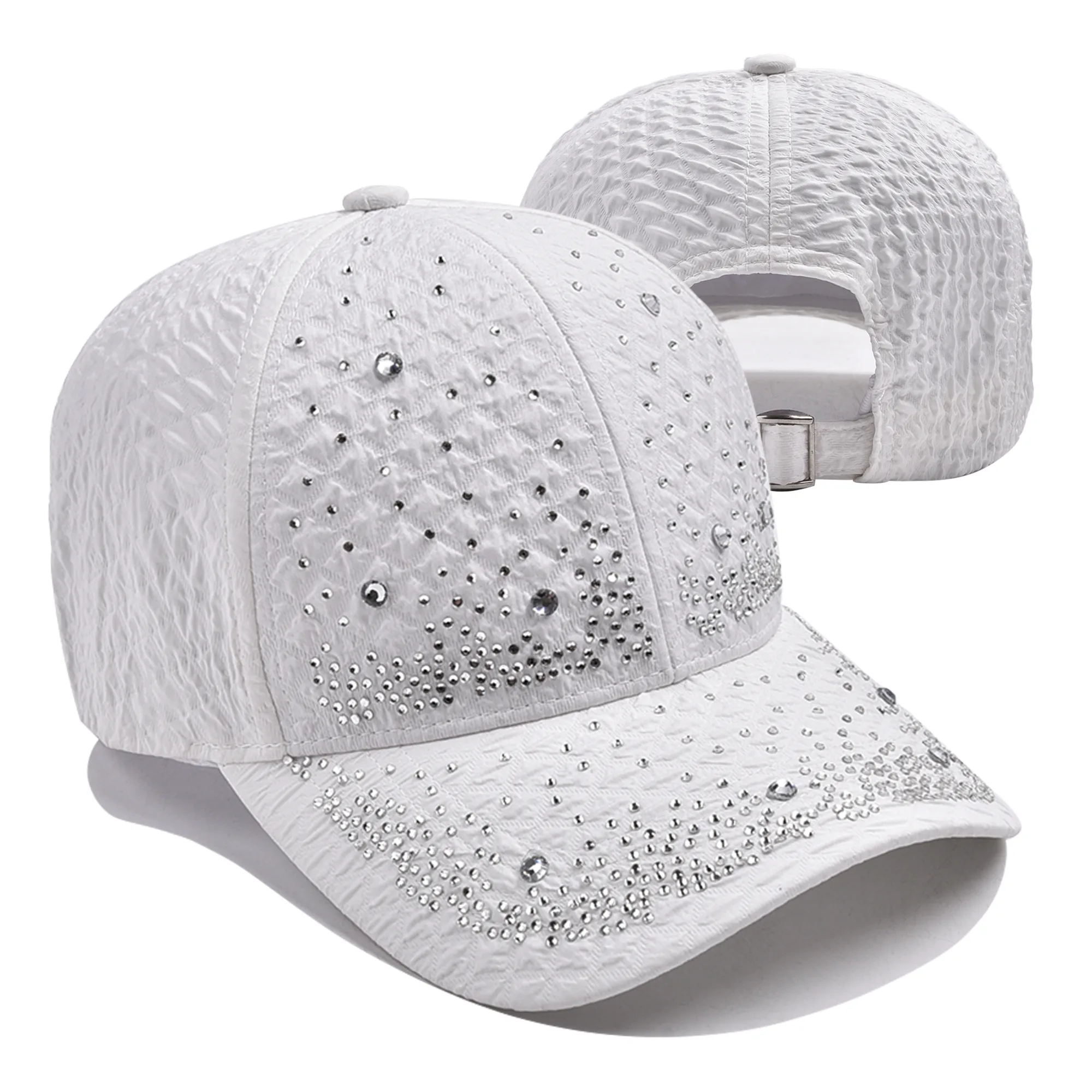 Unisex Glam Streetwear Shiny Diamonds Curved Eaves Baseball Cap display picture 3