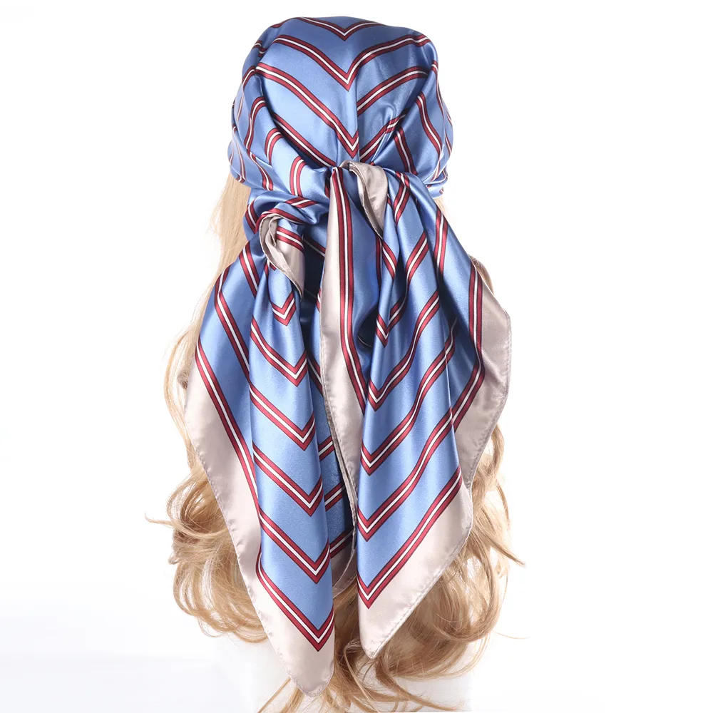 Women's IG Style Casual Pastoral Oil Painting Satin Silk Scarf Kerchief Bandanas display picture 6