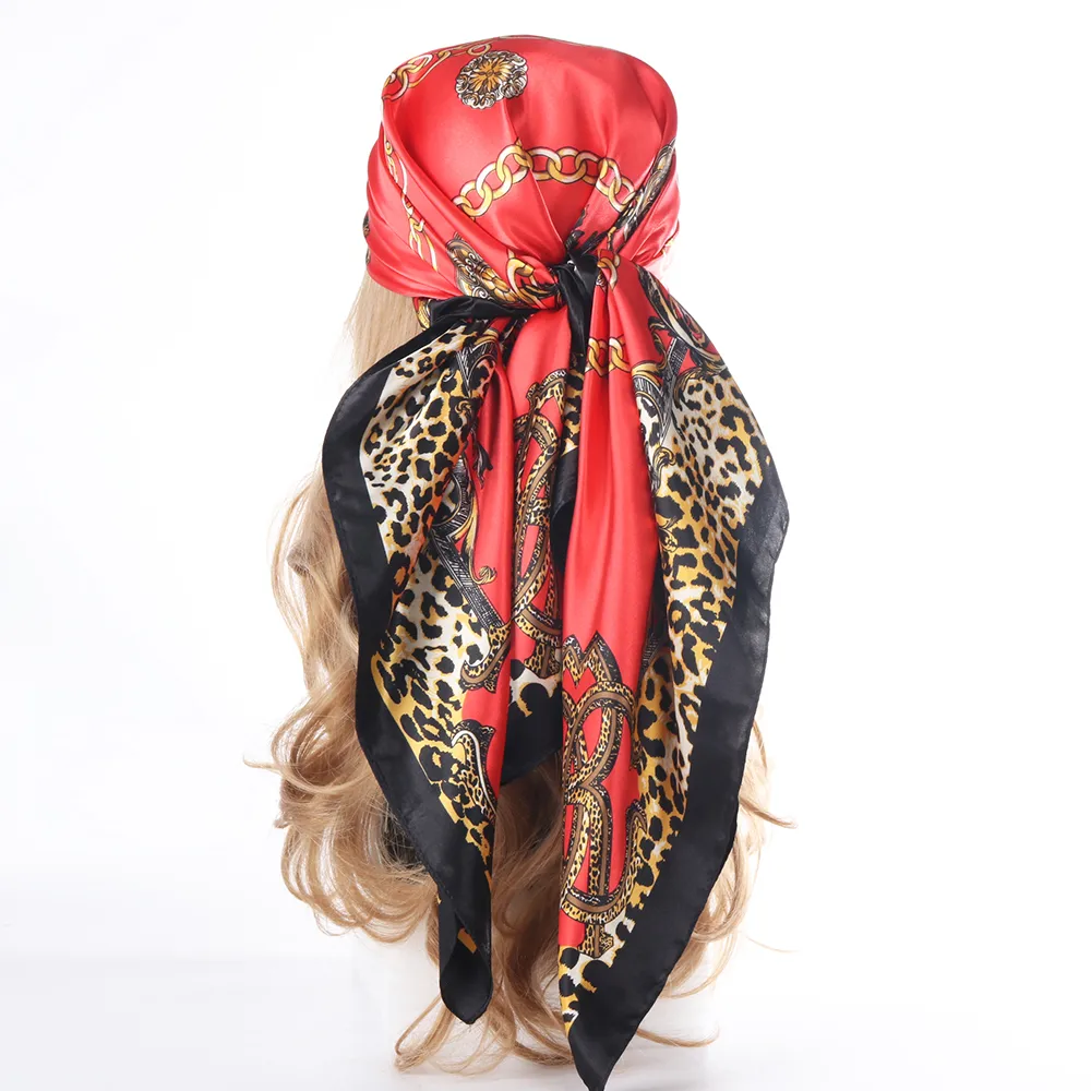 Women's IG Style Casual Pastoral Oil Painting Satin Silk Scarf Kerchief Bandanas display picture 7