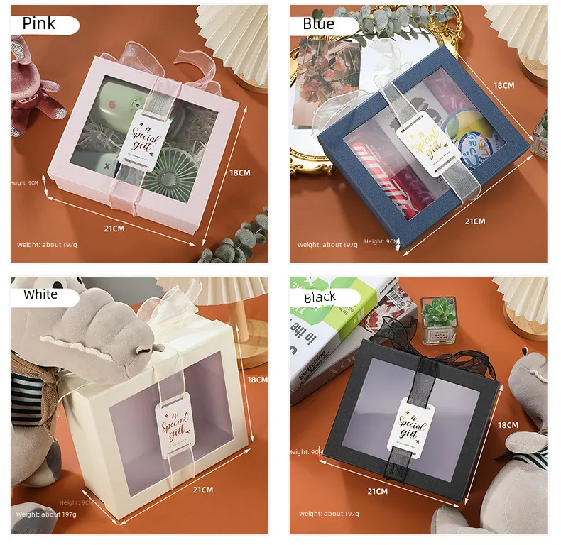 Window Transparent Gift Box Gift Box Tanabata Valentine's Day Gift Box Companion Gift Box Birthday Gift Box Wholesale display picture 6