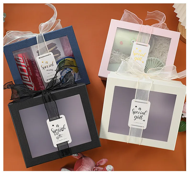 Window Transparent Gift Box Gift Box Tanabata Valentine's Day Gift Box Companion Gift Box Birthday Gift Box Wholesale display picture 7