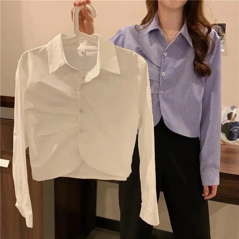 Women's Blouse Long Sleeve Blouses Casual Simple Style Stripe display picture 1