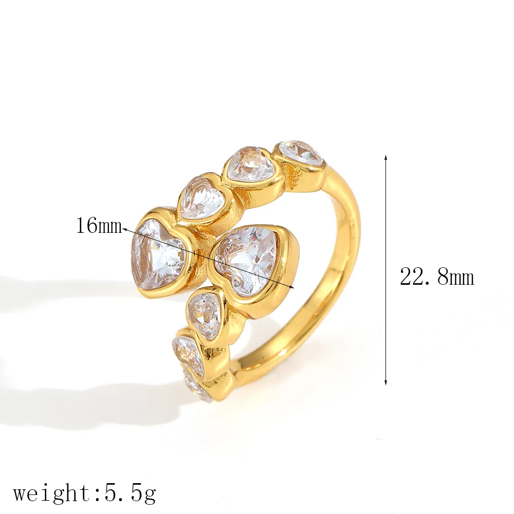 IG Style Geometric 304 Stainless Steel Plating 18K Gold Plated Women's Rings display picture 5