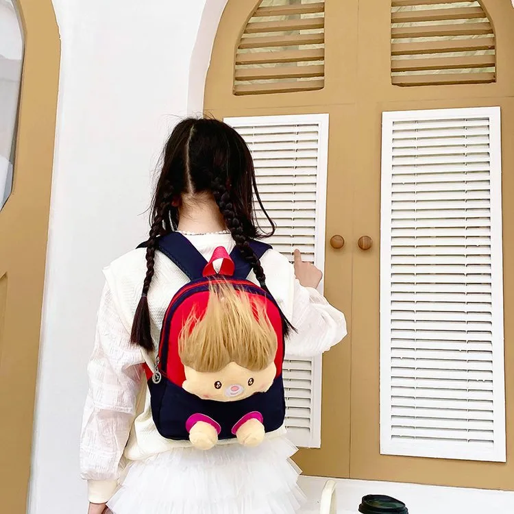 Kid'S Nylon Cartoon Color Block Cute Square Zipper Functional Backpack display picture 18