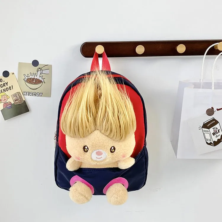 Kid'S Nylon Cartoon Color Block Cute Square Zipper Functional Backpack display picture 12