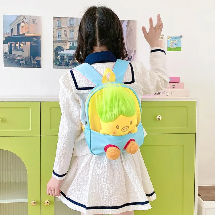 Kid'S Nylon Cartoon Color Block Cute Square Zipper Functional Backpack display picture 20