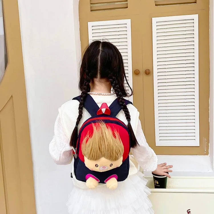 Kid'S Nylon Cartoon Color Block Cute Square Zipper Functional Backpack display picture 17