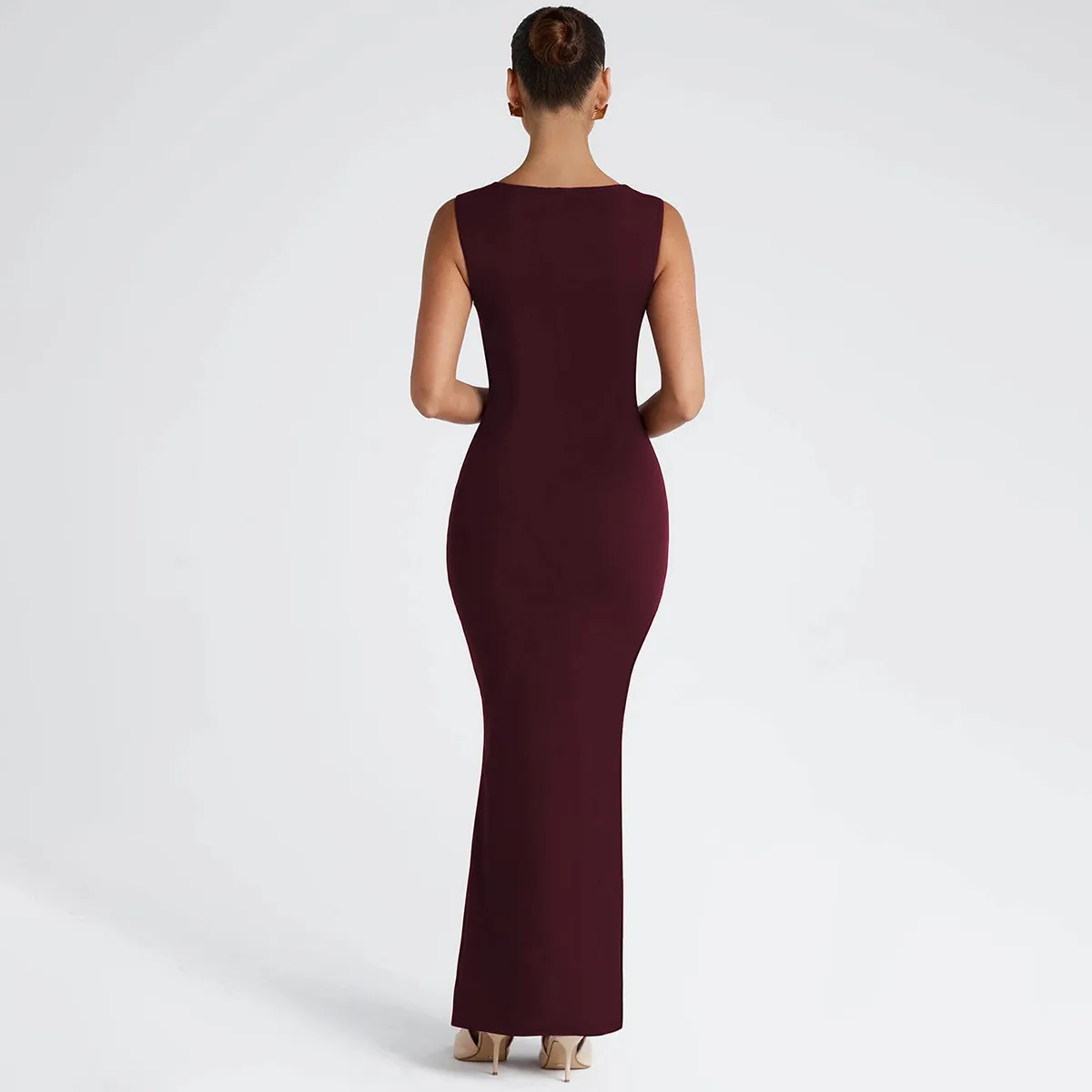 Women's Sheath Dress Elegant Classic Style Strap Solid Color Sleeveless Solid Color Maxi Long Dress Daily Party display picture 6