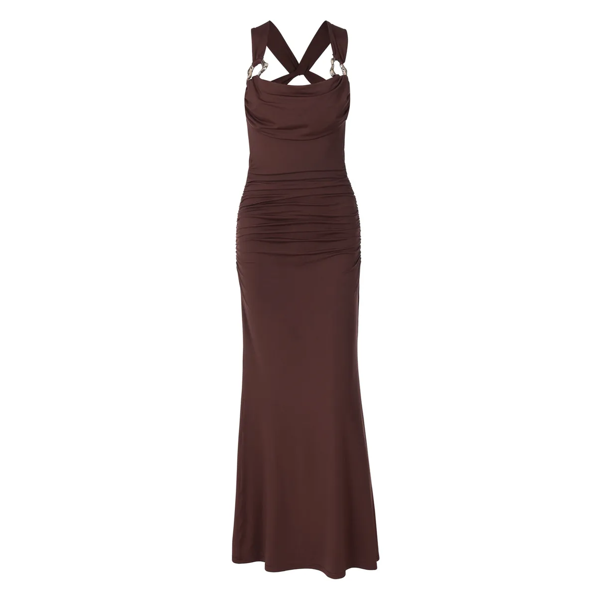 Women's Trumpet Dress Elegant Strap Sleeveless Solid Color Maxi Long Dress Party Tea Party display picture 24