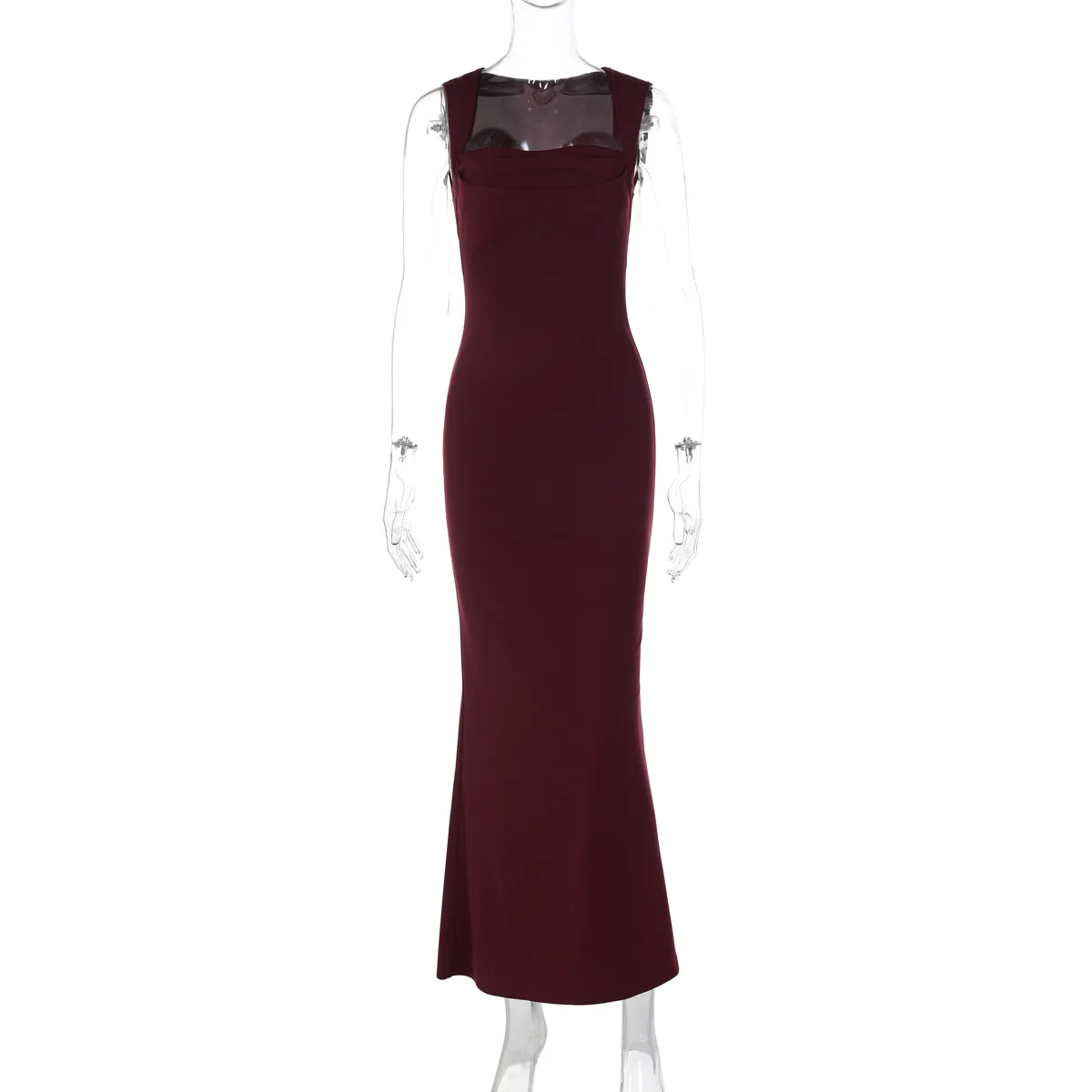 Women's Sheath Dress Elegant Classic Style Strap Solid Color Sleeveless Solid Color Maxi Long Dress Daily Party display picture 12