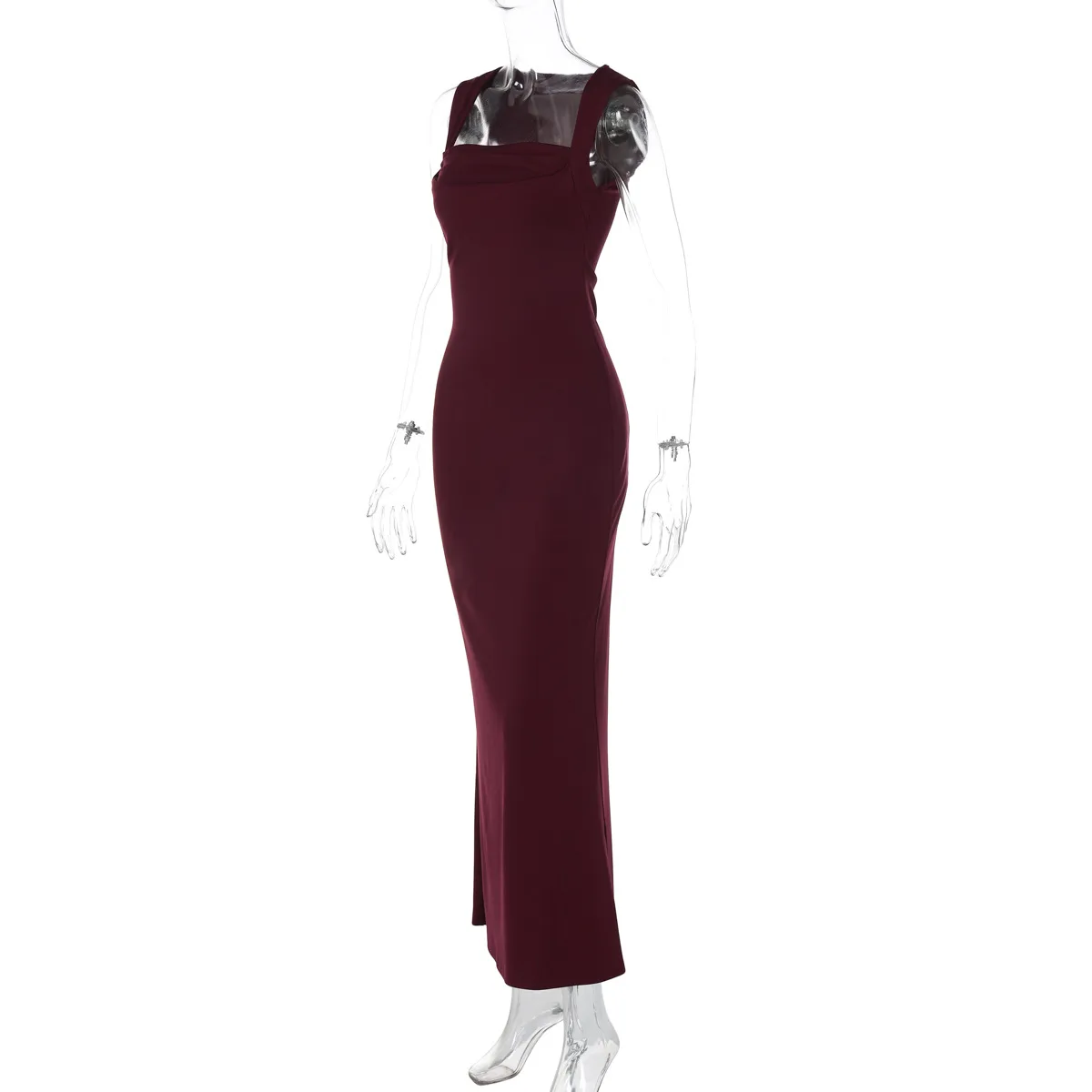 Women's Sheath Dress Elegant Classic Style Strap Solid Color Sleeveless Solid Color Maxi Long Dress Daily Party display picture 13