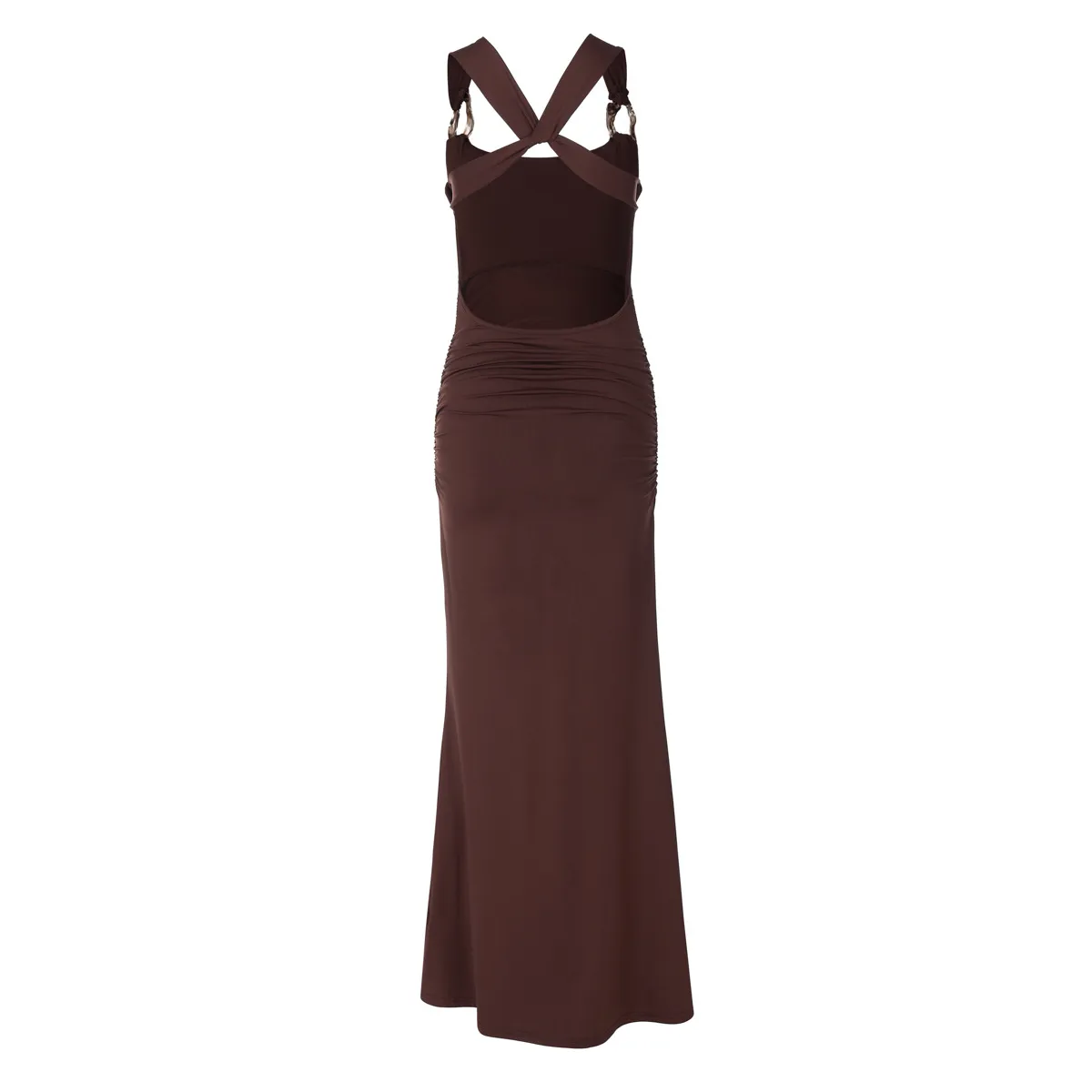 Women's Trumpet Dress Elegant Strap Sleeveless Solid Color Maxi Long Dress Party Tea Party display picture 25
