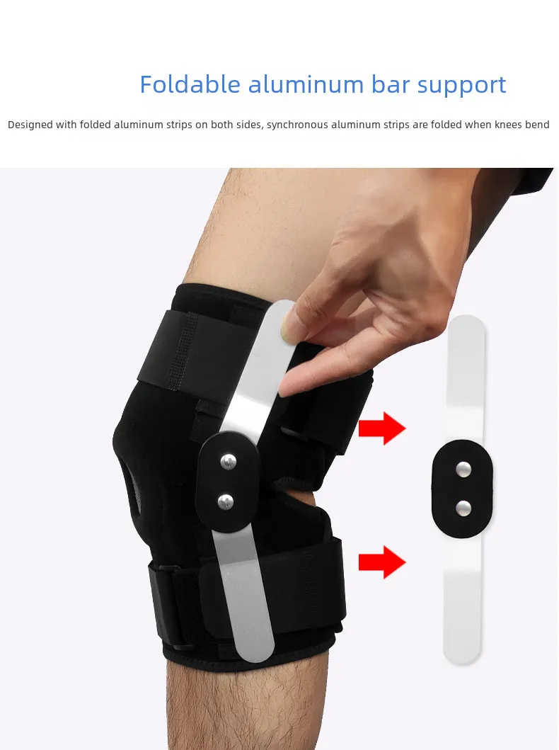 Sports Knee Pads Fitness Training Knee Protection Support Aid Silicone Shock Absorption Pressure Aluminum Bar Pads display picture 8